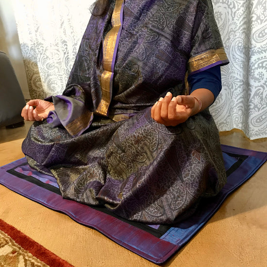 Image Title Asana Silk & Wool Meditation Mat